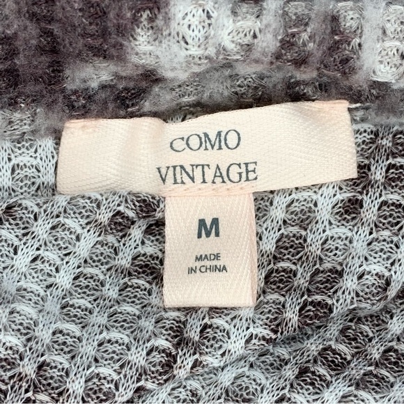 M Como Vintage Beige Leopard Print Cowlneck Pullover Medium Stretch 8 10 - Picture 8 of 9